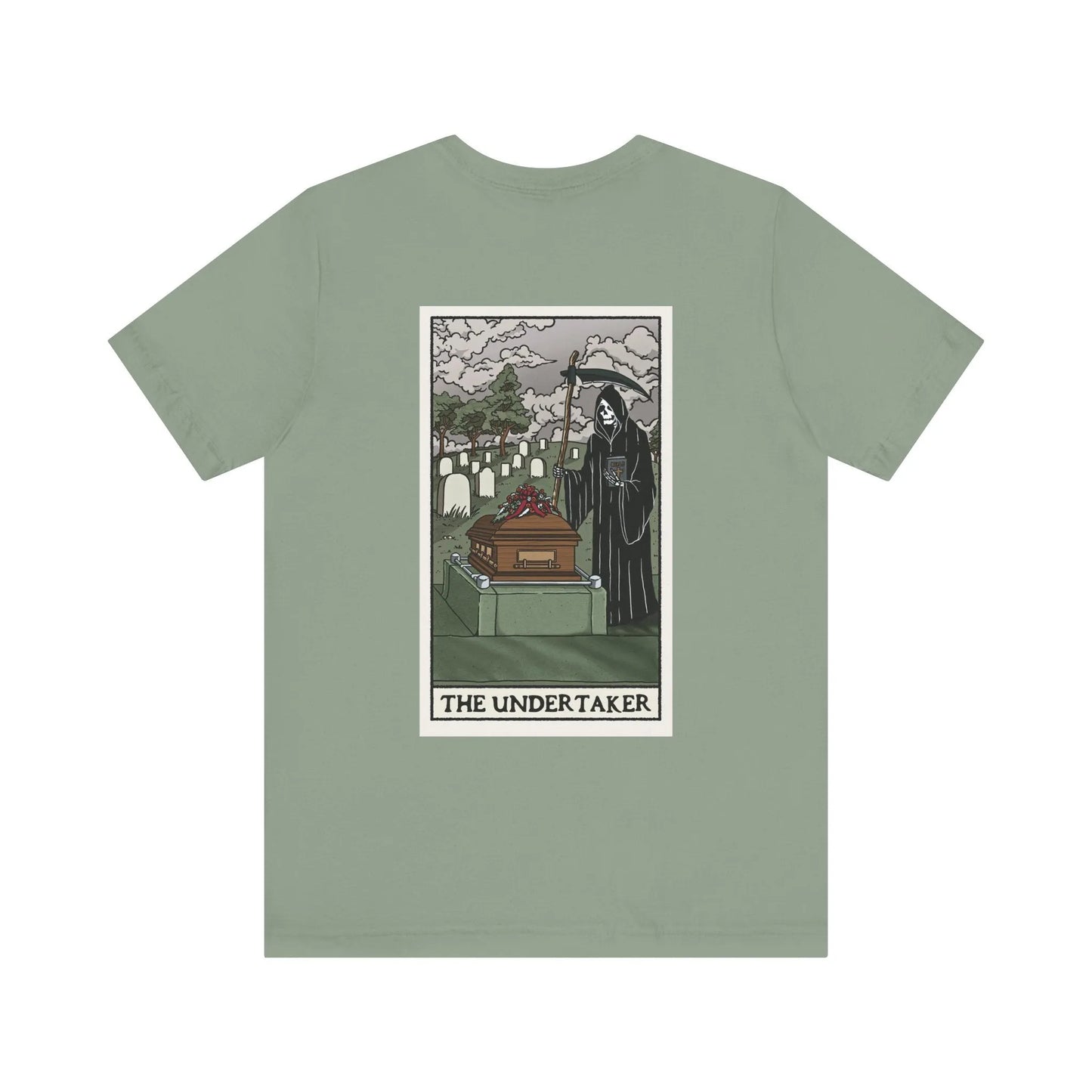 "The Undertaker" Tarot Card - Tee - burial,cemetery,embalmer,embalming,formaldehyde,funeral director,goth,grave,Mortician,mortuary science,tarot card T-Shirt