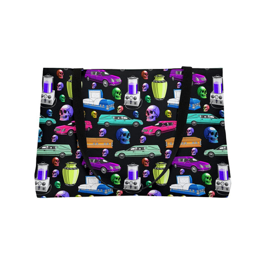 Death of the Party - Weekender Bag Black Handles - Accessories,All Over Print,AOP,Assembled in the USA,Assembled in USA,Bags,Made in the USA,Made in USA,Outdoor,Polyester,Sublimation,Totes Bags