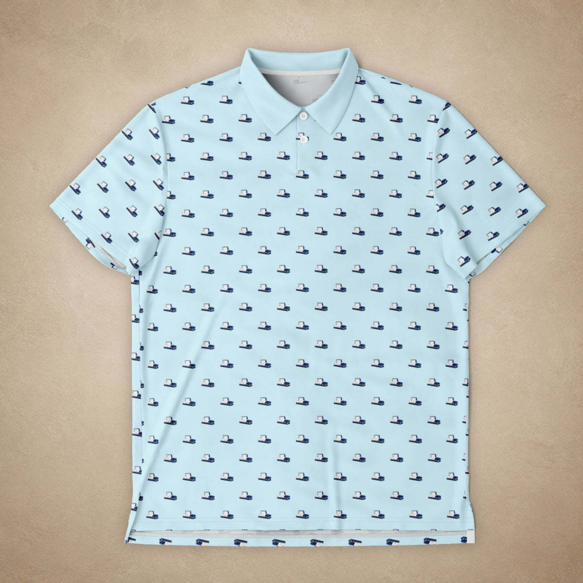 Dark Blue Casket on Sky Blue