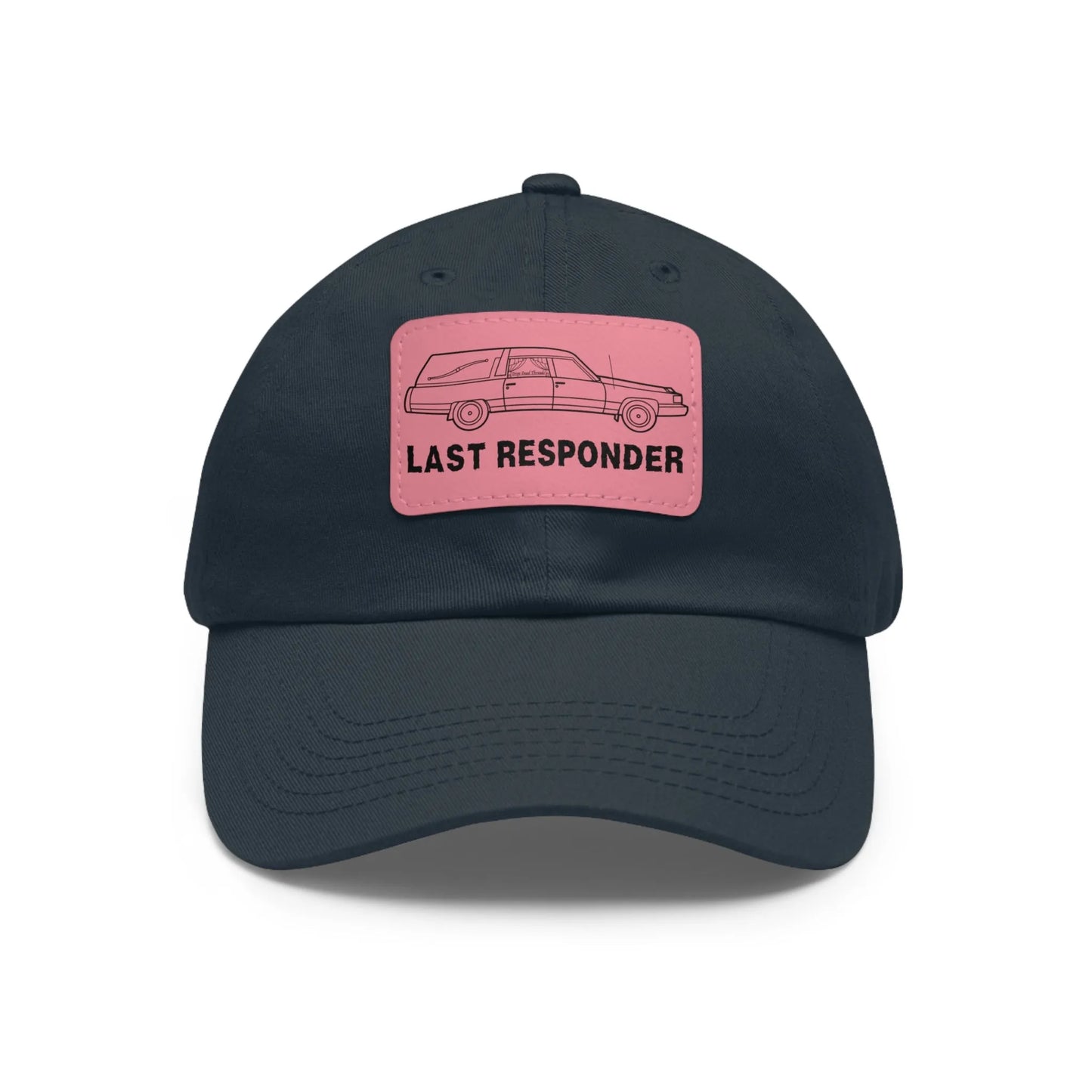 Last Responder Iconic Leather Patch - Cap - funeral director,funny,goth,hat,Hats,hearse,meme,mortician,mortuary,school,science Hats