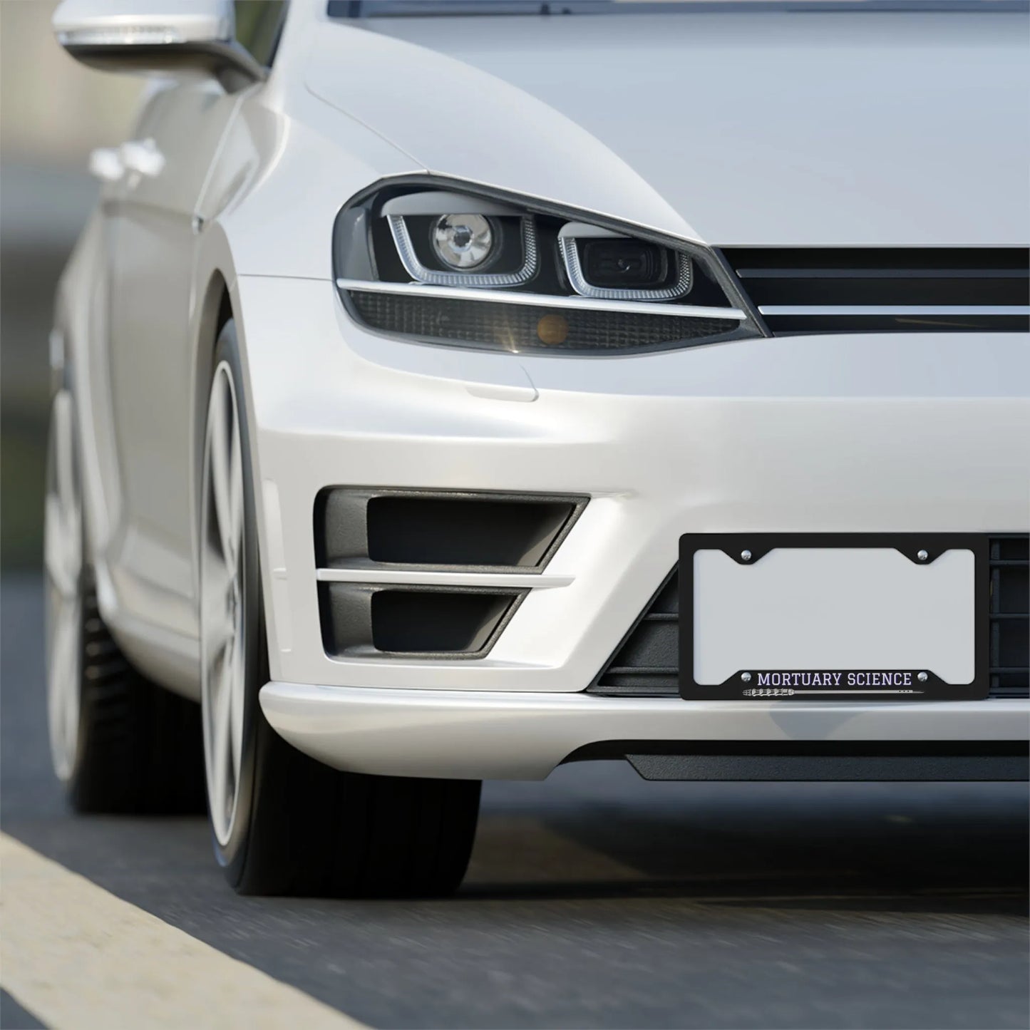 Mortuary Science - Metal License Plate Frame - Car,Car Accessories,cars,college,director,embalmer,funeral,mortician,mortuary,school,science,student Car Accessories