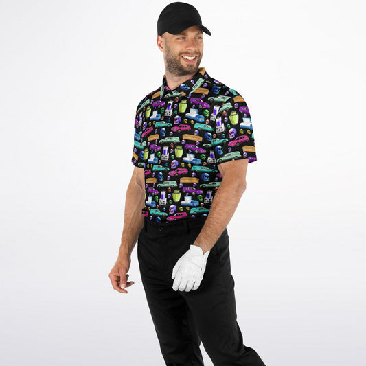 Death of the Party on Black - Golf Polo Shirt