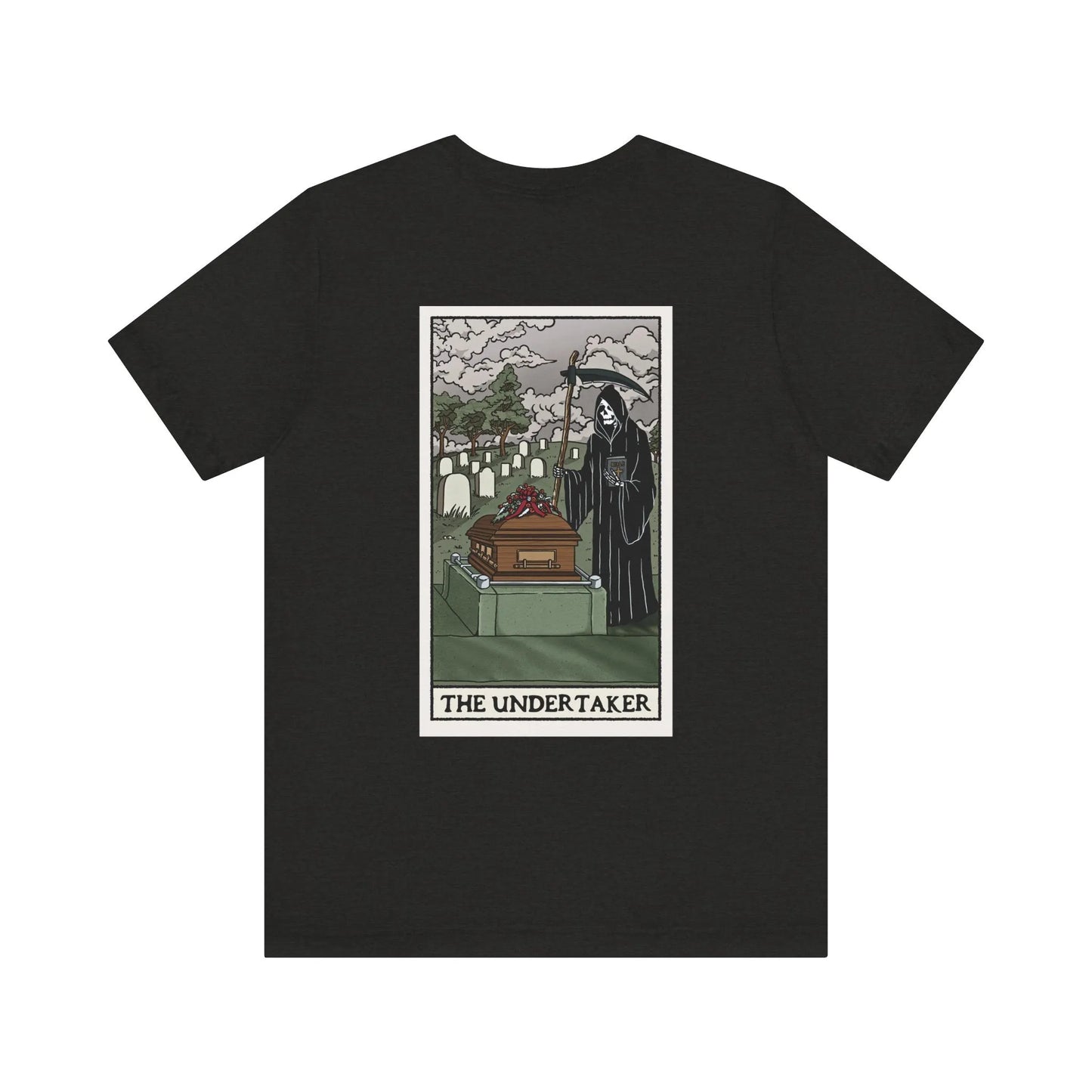"The Undertaker" Tarot Card - Tee - burial,cemetery,embalmer,embalming,formaldehyde,funeral director,goth,grave,Mortician,mortuary science,tarot card T-Shirt