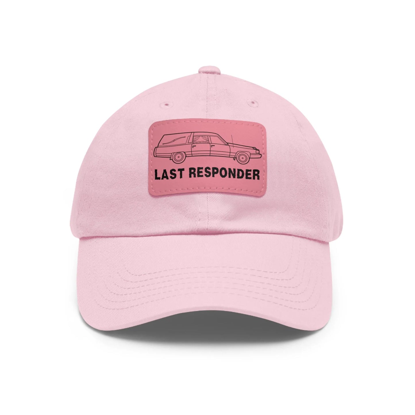 Last Responder Iconic Leather Patch - Cap - funeral director,funny,goth,hat,Hats,hearse,meme,mortician,mortuary,school,science Hats