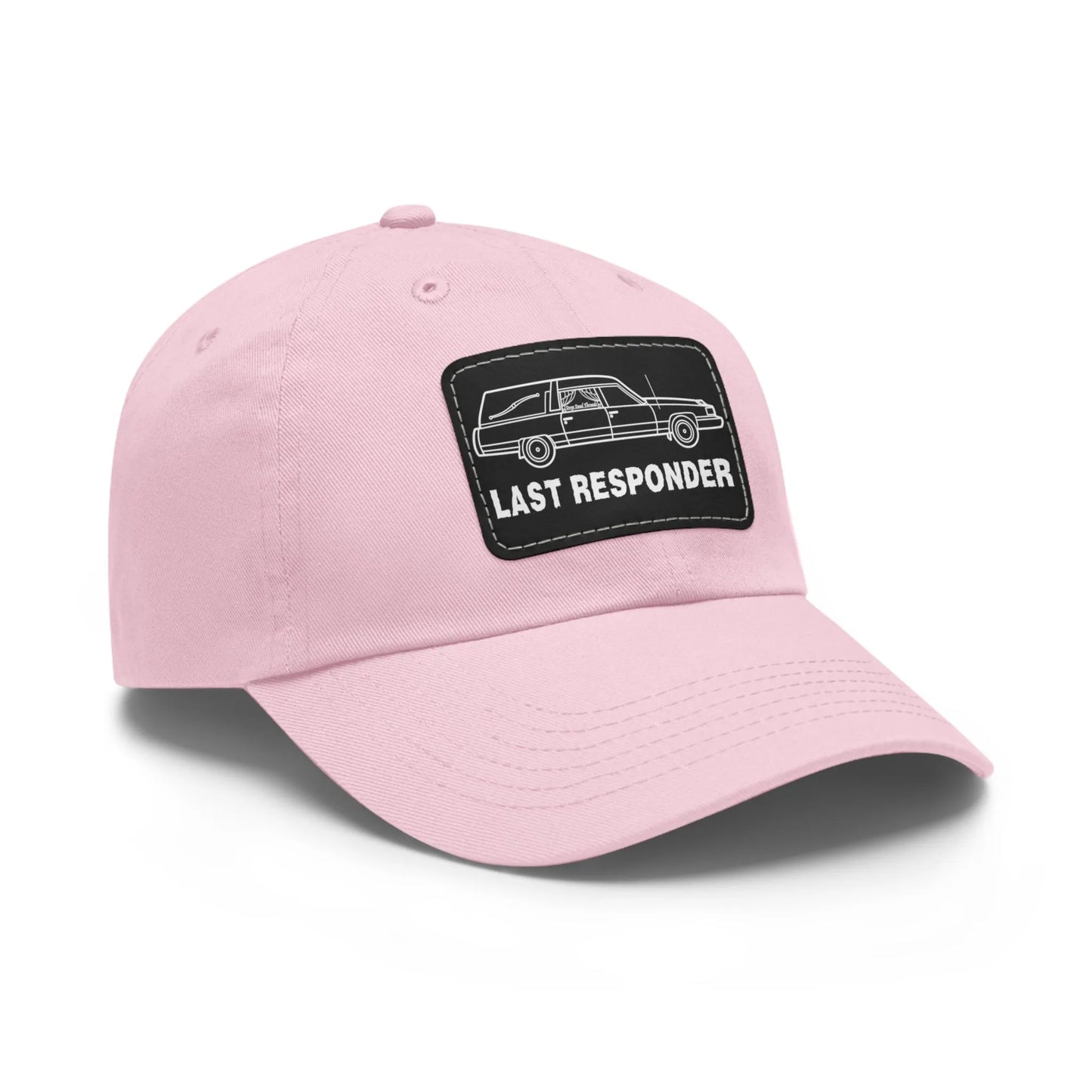 Last Responder Iconic Leather Patch - Cap - funeral director,funny,goth,hat,Hats,hearse,meme,mortician,mortuary,school,science Hats