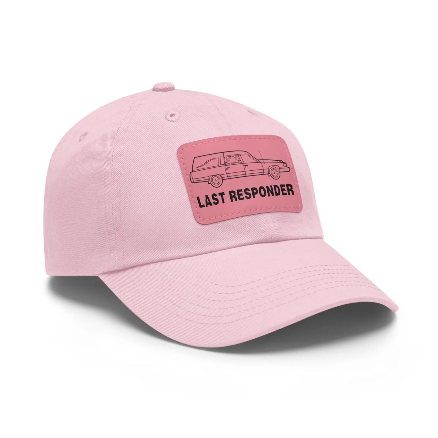 Last Responder Iconic Leather Patch - Cap - funeral director,funny,goth,hat,Hats,hearse,meme,mortician,mortuary,school,science Hats