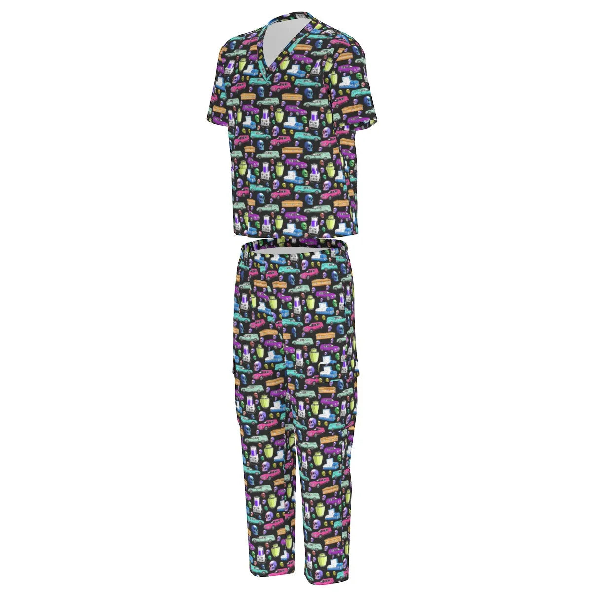 Death of the Party - Embalmer's Scrubs - embalmer,embalming machine,funeral director,Hearse,mortician,mortuary science,skull,skulls,Urn scrubs