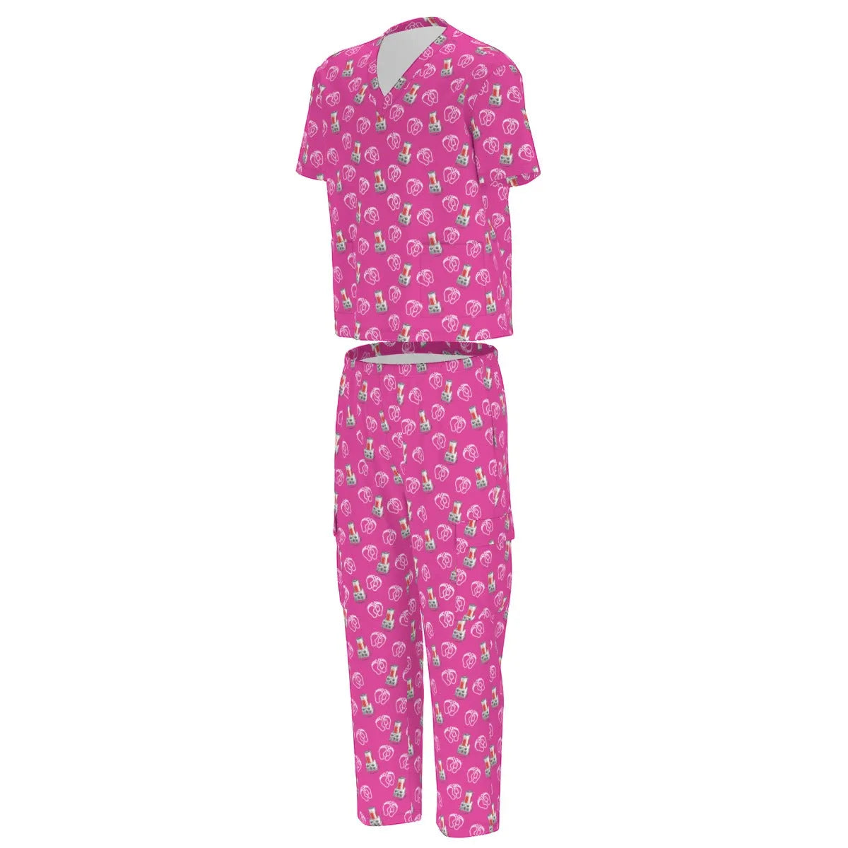 Porti-Girl Embalming Scrubs - Barbie Pink - embalmer,embalming machine,formaldehyde,funeral director,mortician,mortuary science scrubs