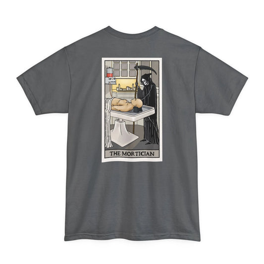 BIG & TALL "The Mortician" Tarot Card - Tee - embalmer,funeral director,Long body,mortician,Tall,tarot T-Shirt