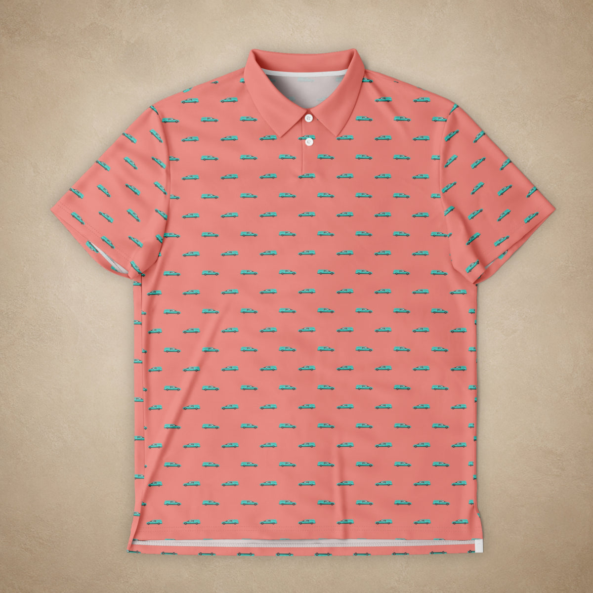 Turquoise Hearse on Coral