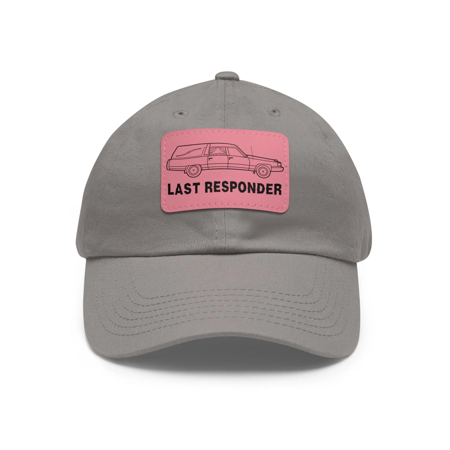 Last Responder Iconic Leather Patch - Cap - funeral director,funny,goth,hat,Hats,hearse,meme,mortician,mortuary,school,science Hats
