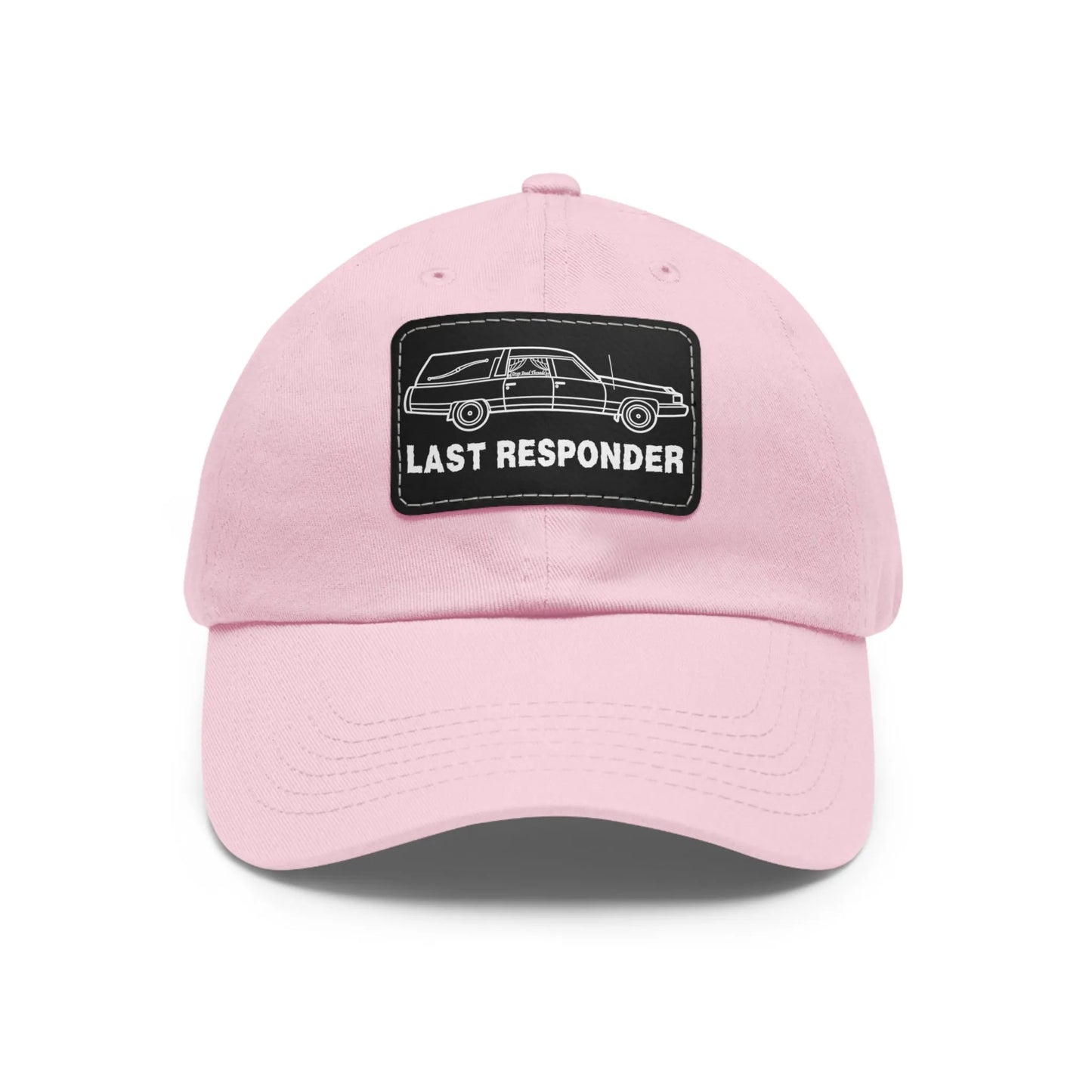 Last Responder Iconic Leather Patch - Cap - funeral director,funny,goth,hat,Hats,hearse,meme,mortician,mortuary,school,science Hats