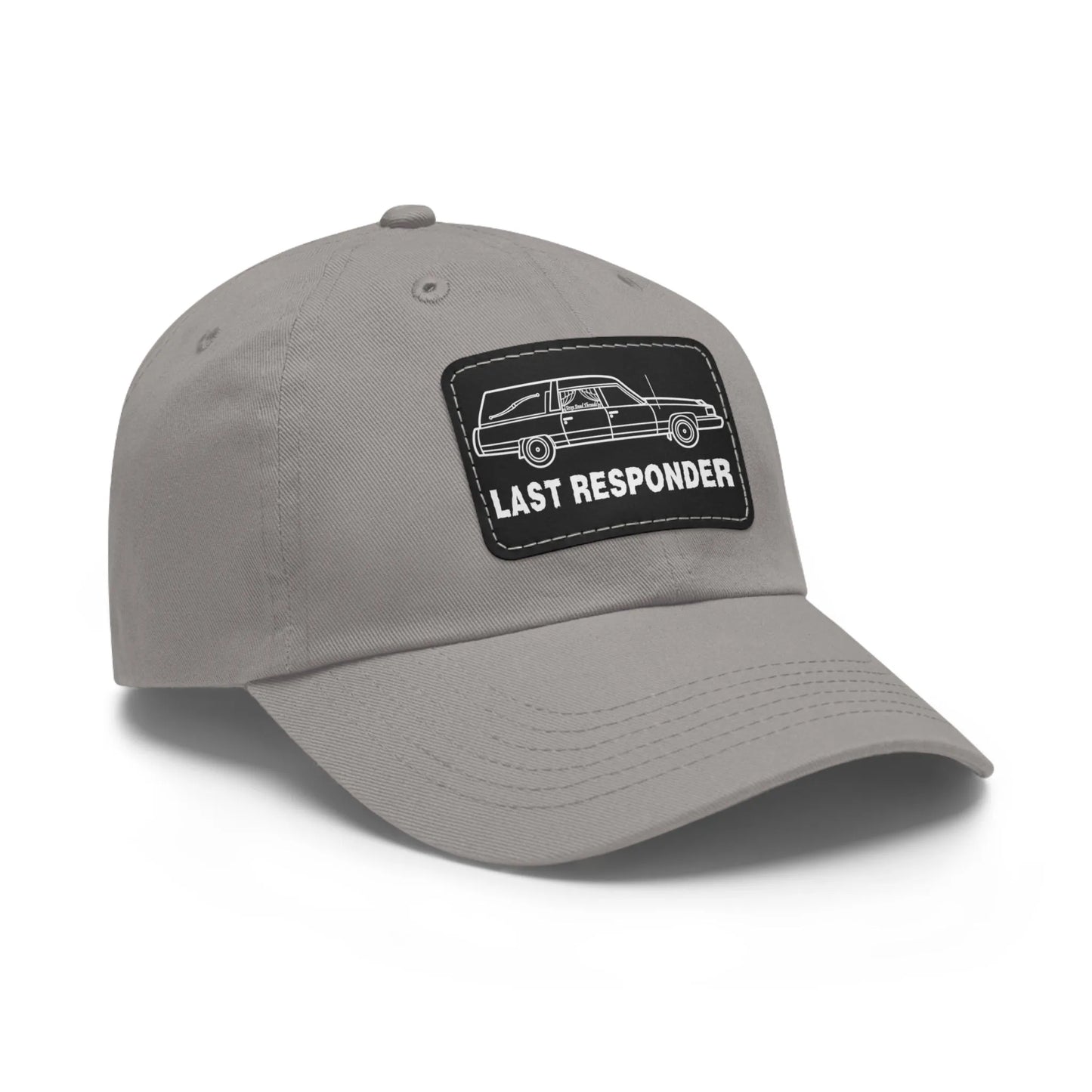 Last Responder Iconic Leather Patch - Cap - funeral director,funny,goth,hat,Hats,hearse,meme,mortician,mortuary,school,science Hats