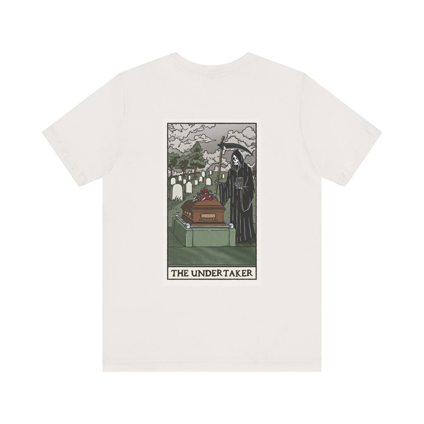 "The Undertaker" Tarot Card - Tee - burial,cemetery,embalmer,embalming,formaldehyde,funeral director,goth,grave,Mortician,mortuary science,tarot card T-Shirt