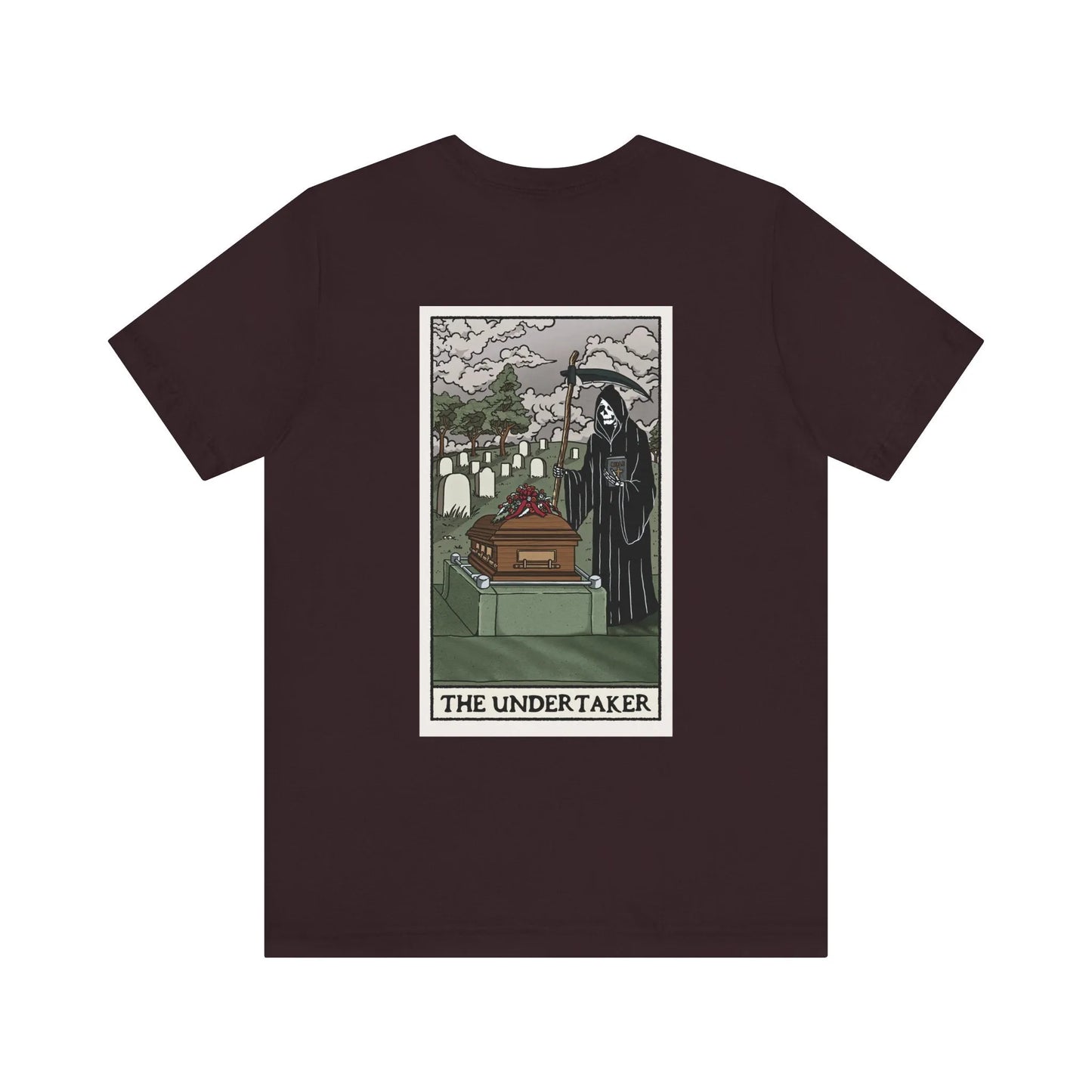 "The Undertaker" Tarot Card - Tee - burial,cemetery,embalmer,embalming,formaldehyde,funeral director,goth,grave,Mortician,mortuary science,tarot card T-Shirt