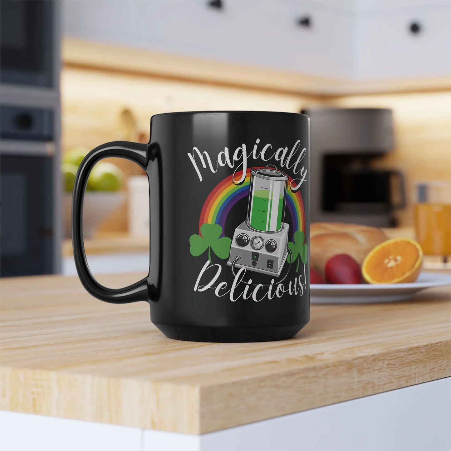 Magically Delicious - 15oz Coffee Mug - 15 oz,Ceramic,Drink,Drinks,embalmer,embalming machine,formaldehyde,funeral director,funny,goth,humor,meme,morbid,mortician,mortuary science,Mugs,trocar Mug