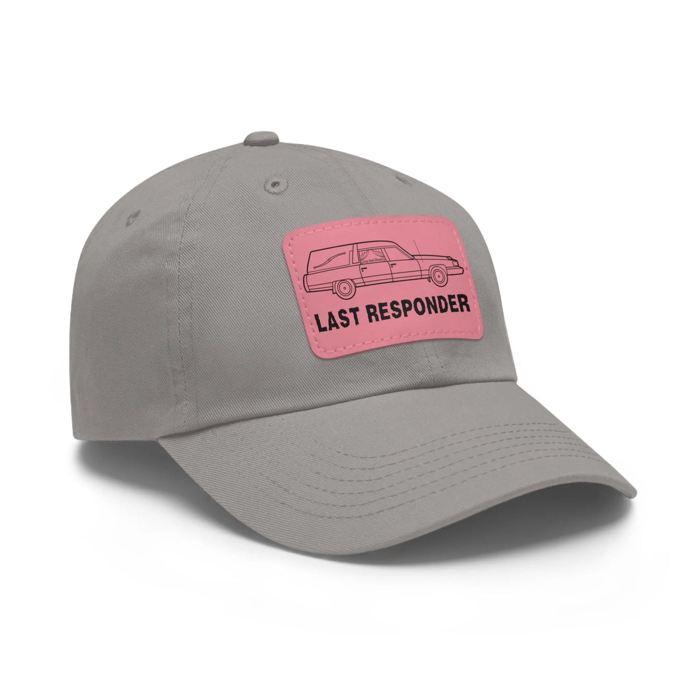 Last Responder Iconic Leather Patch - Cap - funeral director,funny,goth,hat,Hats,hearse,meme,mortician,mortuary,school,science Hats