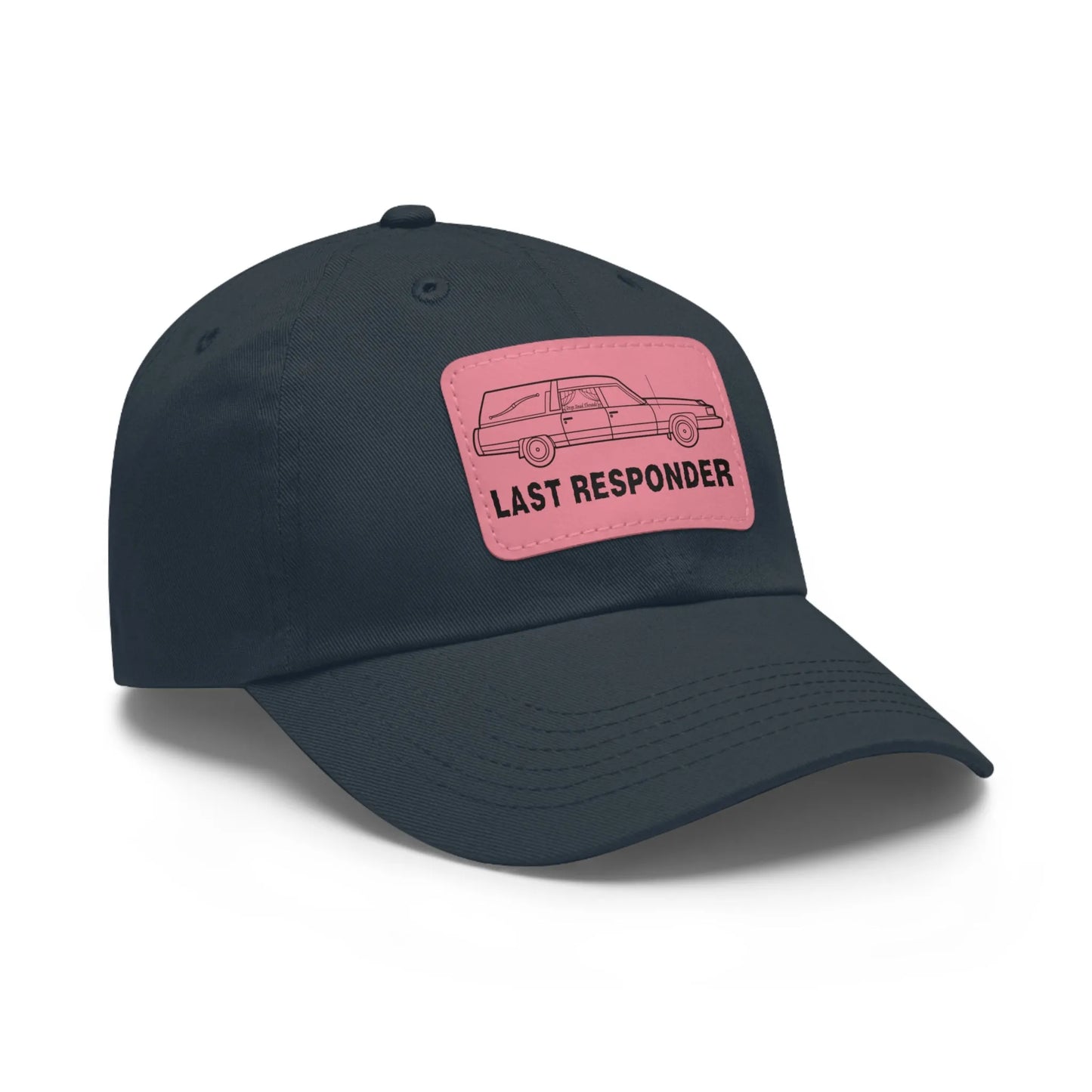 Last Responder Iconic Leather Patch - Cap - funeral director,funny,goth,hat,Hats,hearse,meme,mortician,mortuary,school,science Hats