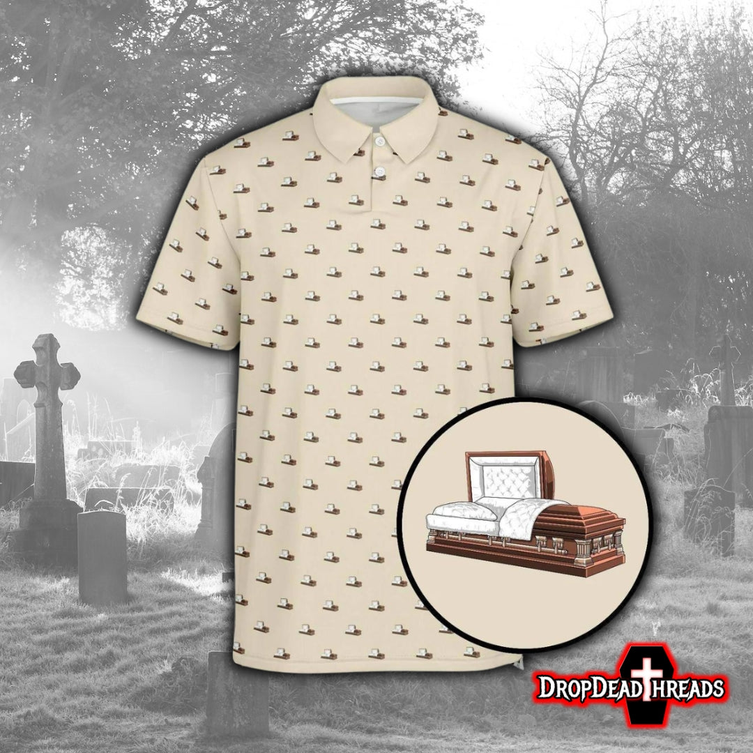 Brown Casket on Almond - Golf Polo Shirt