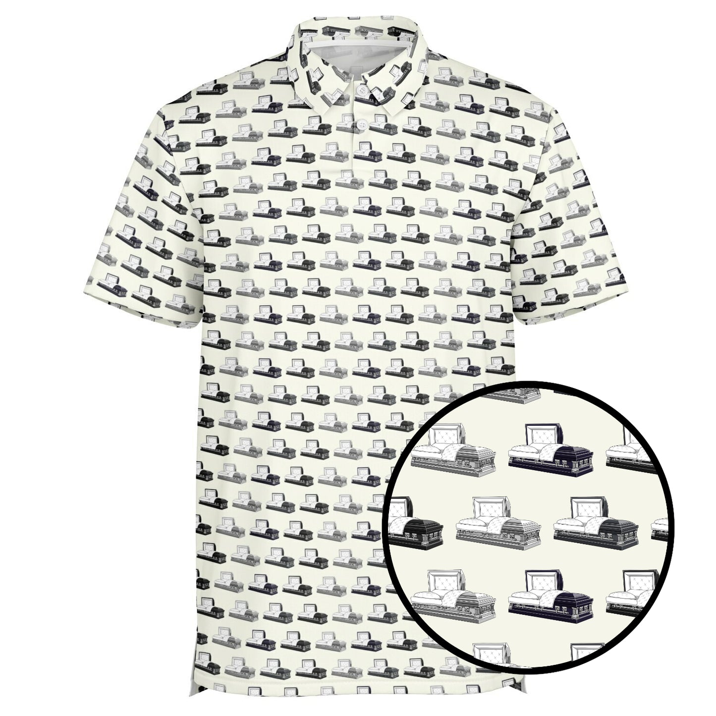 Casketeer on Ivory - Golf Polo Shirt