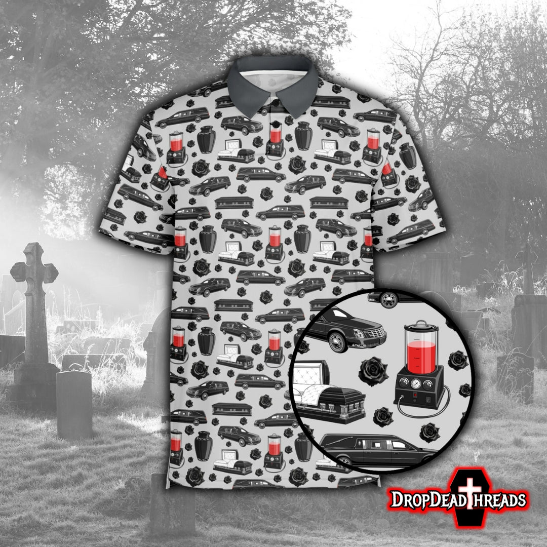 FUNeral Blackout on Light Grey - Golf Polo Shirt