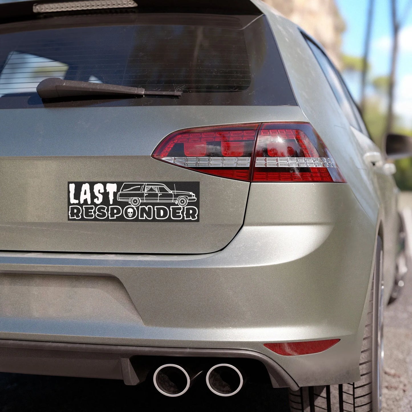 Last Responder - Bumper Sticker - coach,Funeral,funeral director,goth,Hearse,mortician sticker