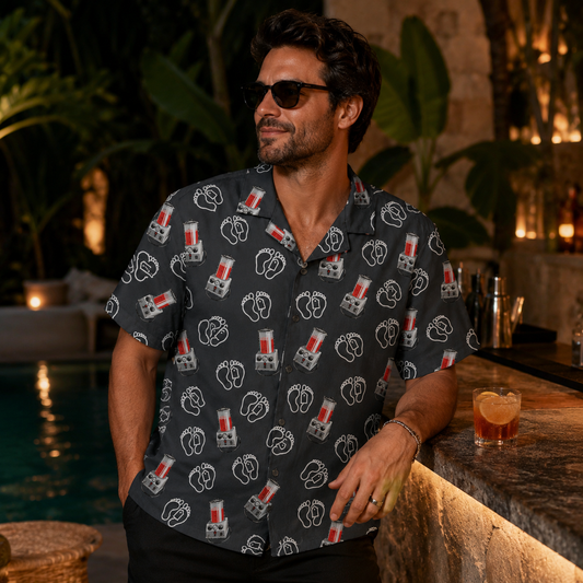 Morti-Boy on Steel Grey - Hawaiian Shirt