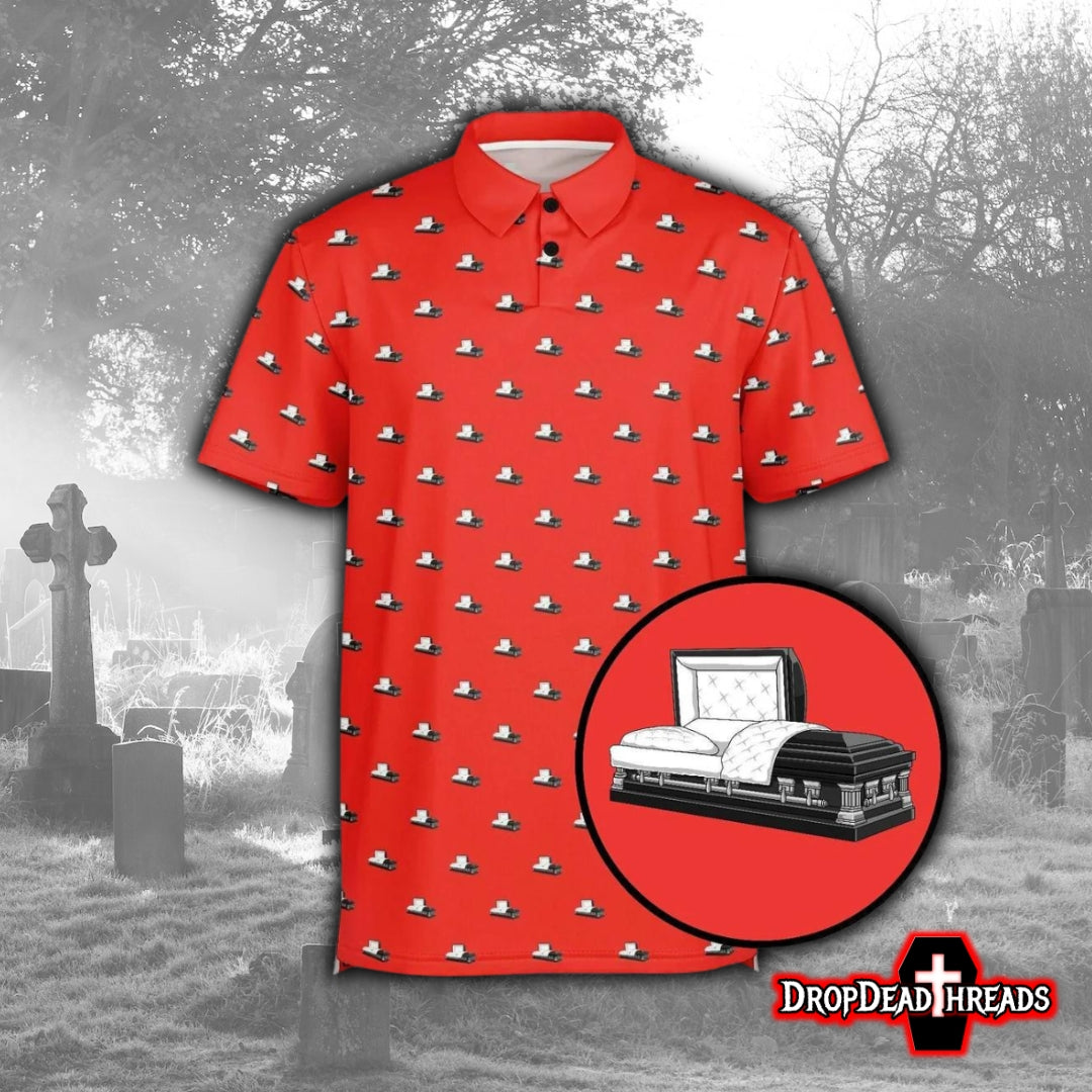 Sunday Red Sunday Dead (Open Casket) - Golf Polo Shirt