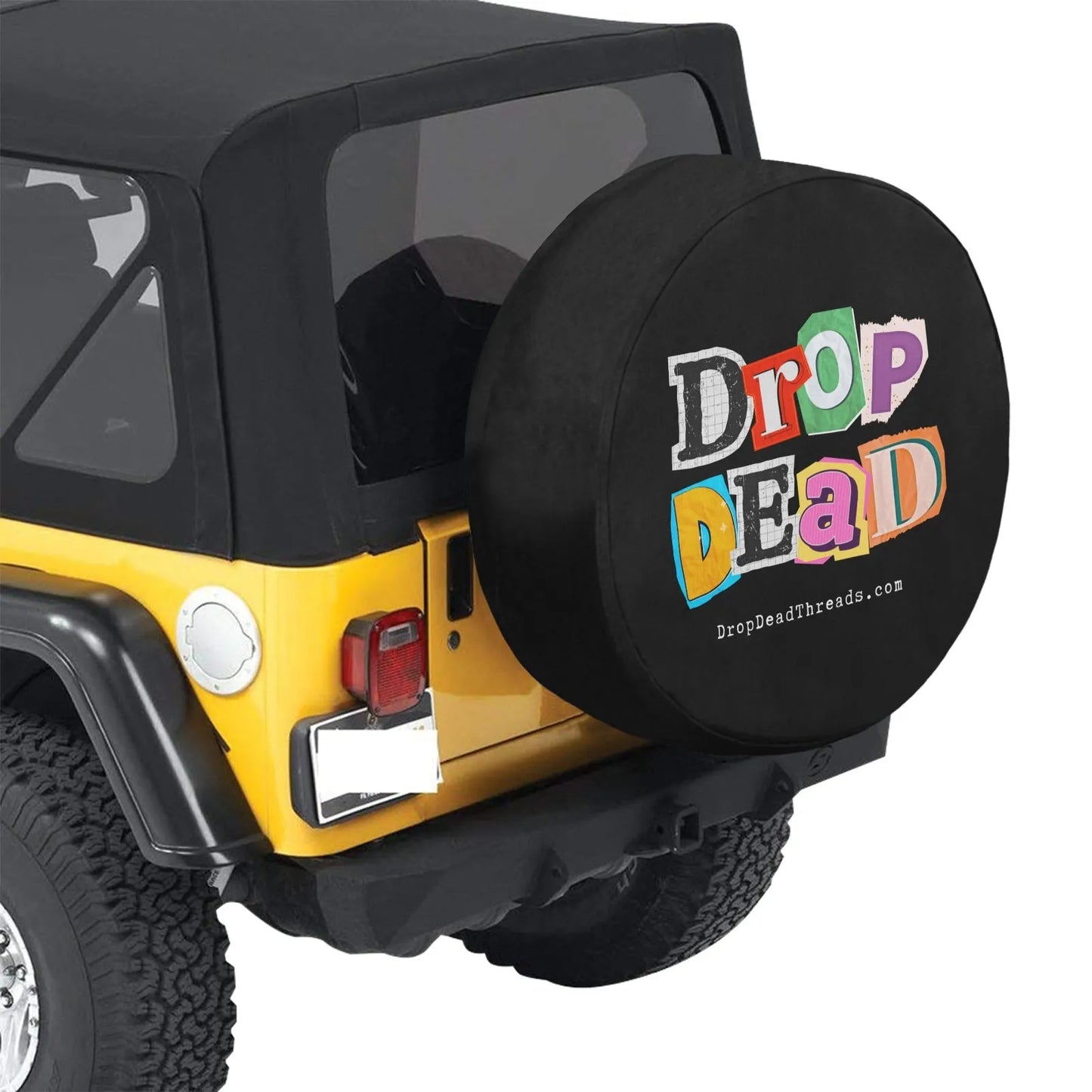 Drop Dead - Spare Tire Cover - automotive,funeral director,funny,goth,jeep,meme,mortician Car Accessories