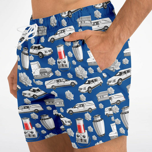 FUNeral Whiteout on Congress Blue - Swim Trunks