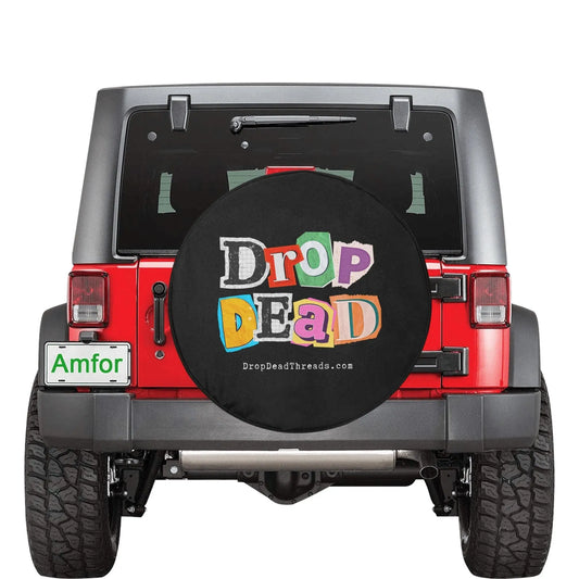 Drop Dead - Spare Tire Cover - automotive,funeral director,funny,goth,jeep,meme,mortician Car Accessories