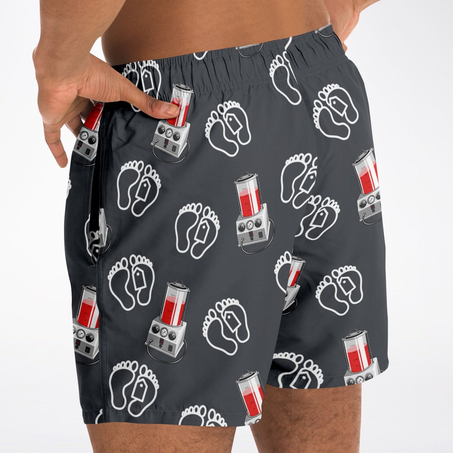 Morti-Boy Embalmer on Steel Grey - Swim Trunks
