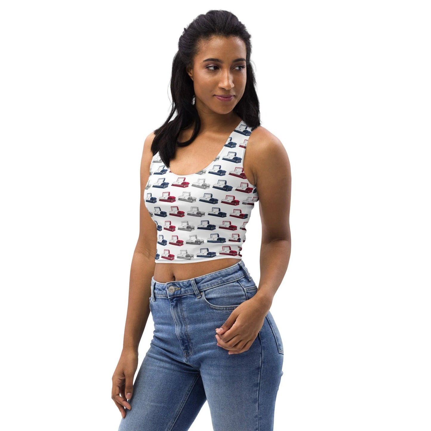 Crop Top - American Casketeer - casket, coffin, death, funeral