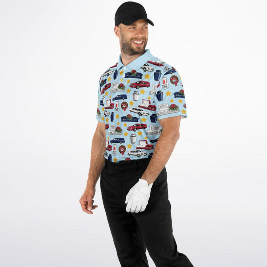 FUNeral Americana on Light Blue - Golf Polo Shirt