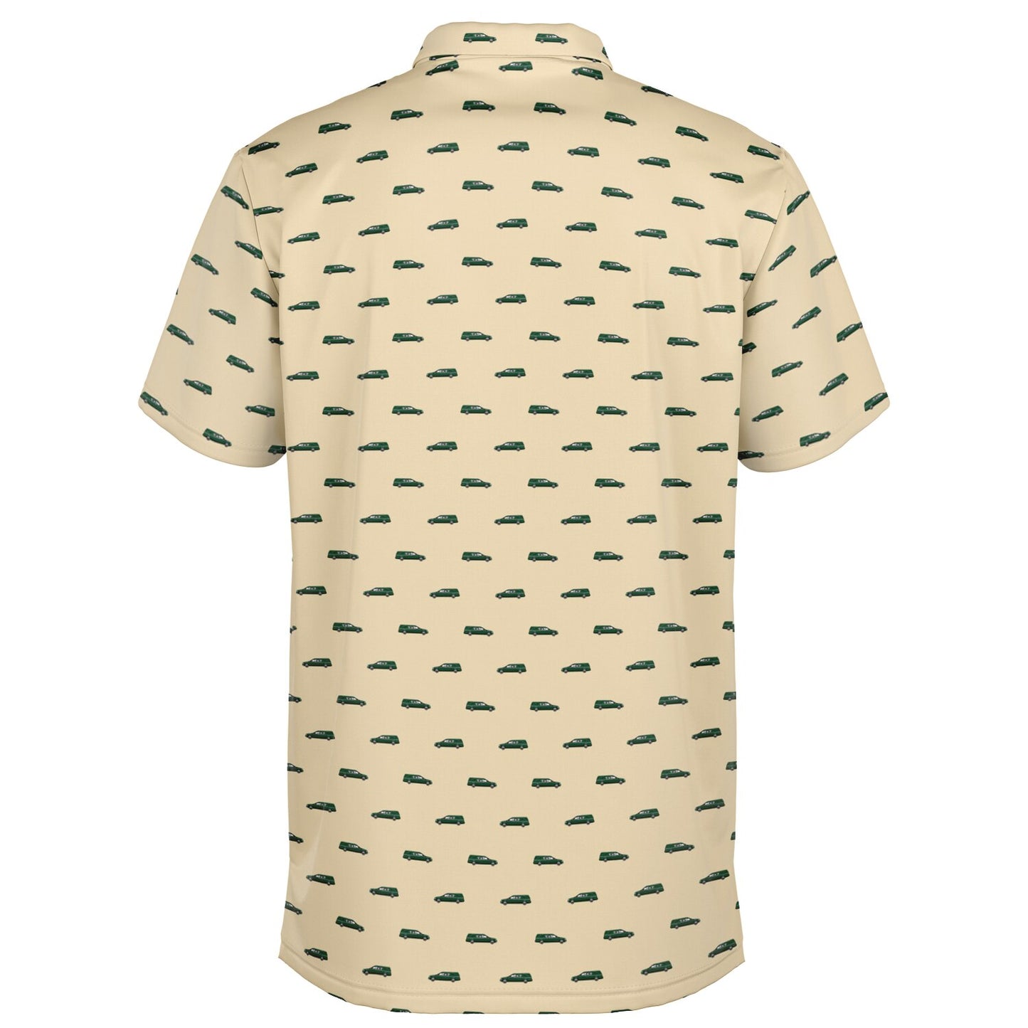 Hunter Green Hearse on Wheat - Golf Polo Shirt