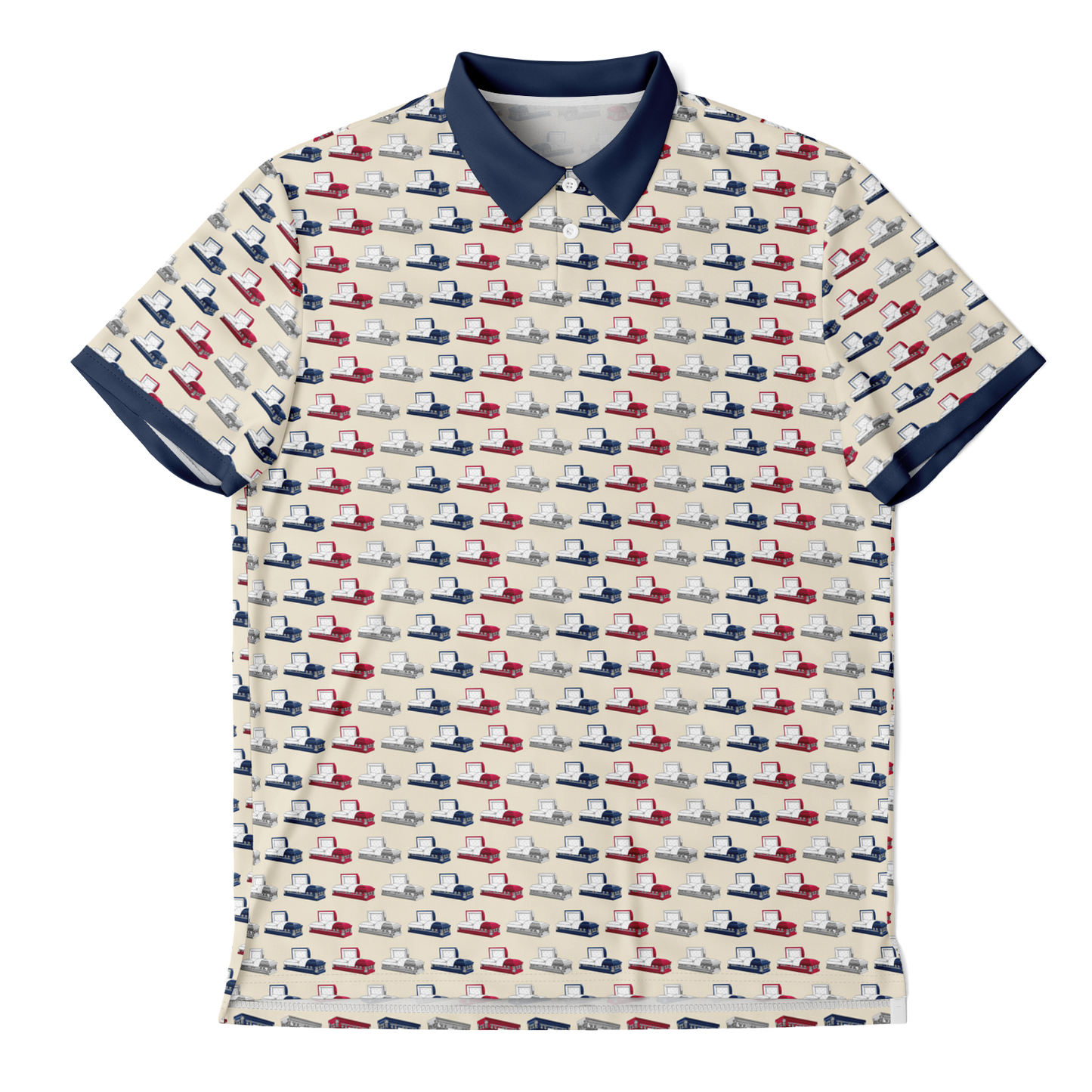 American Casketeer on Light Cream - Golf Polo Shirt