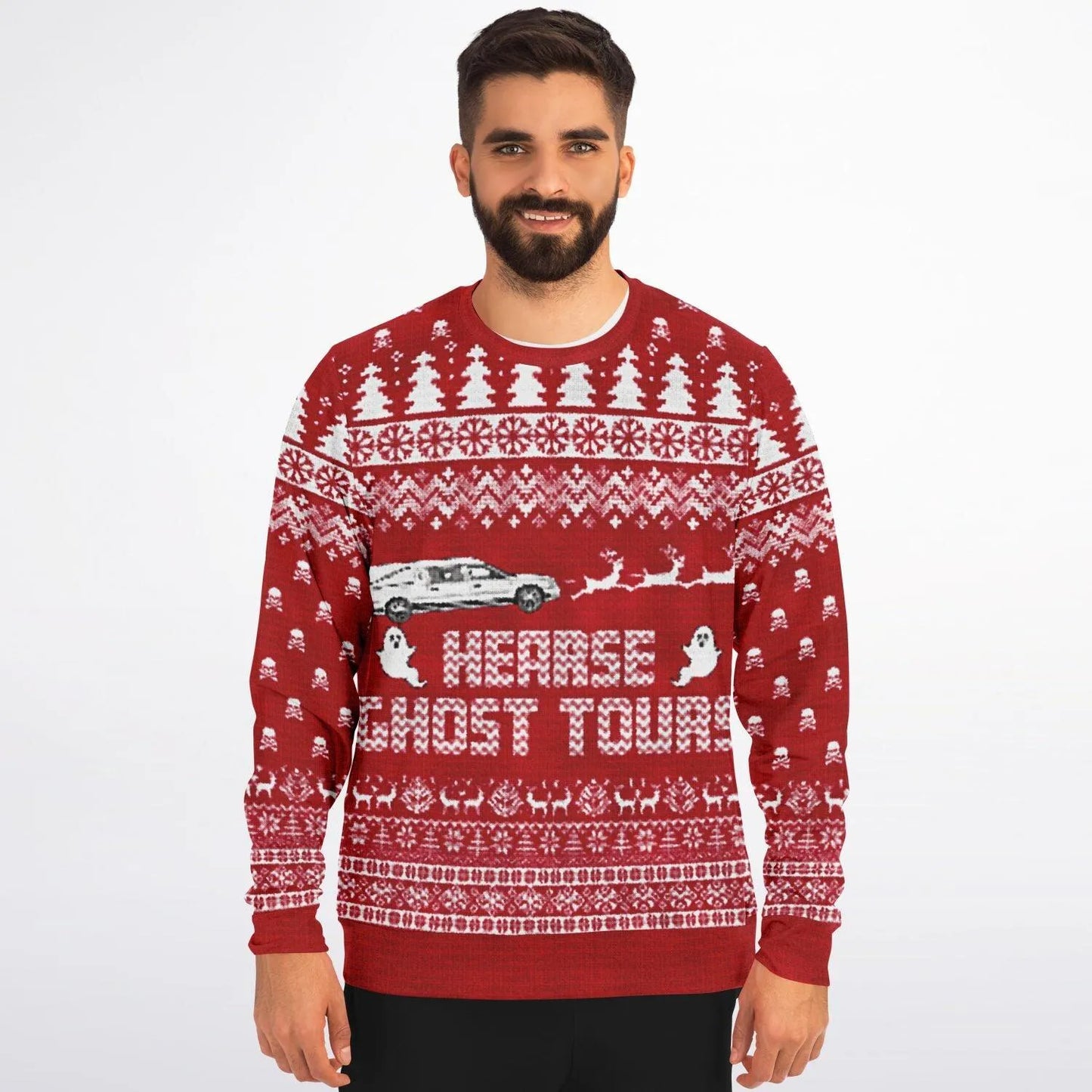 Hearse Ghost Tours - Ugly Christmas Sweater - Sweater
