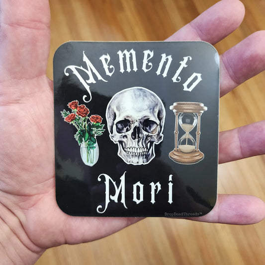 Memento Mori - Vinyl Sticker - embalmer,funeral director,goth,mortician sticker