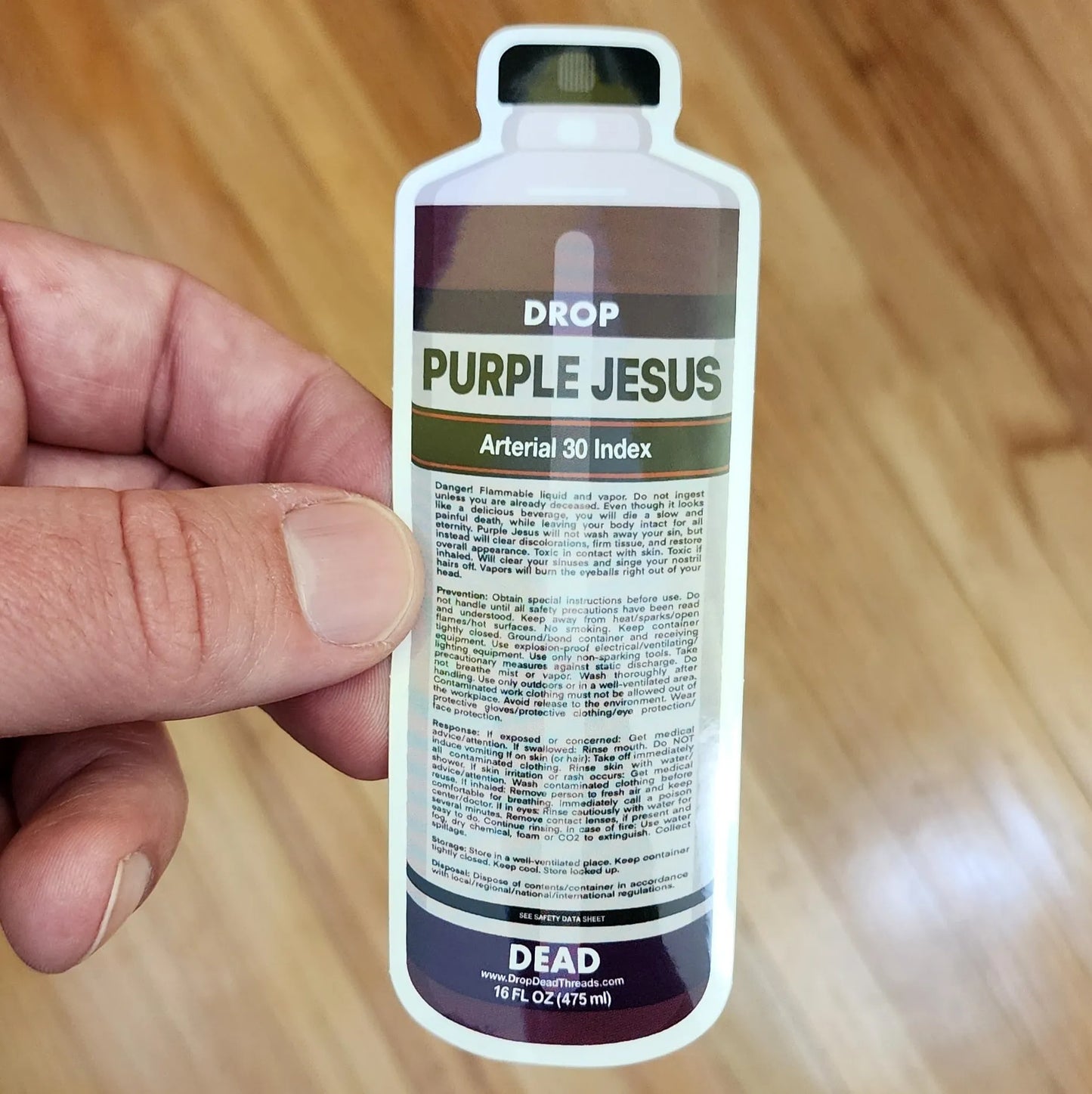 Purple Jesus - Vinyl Sticker - embalmer,Embalming,formaldehyde,funeral director,Hearse,mortician,mortuary,school,science sticker