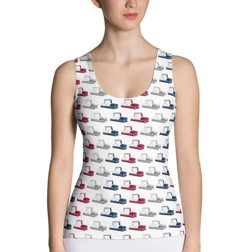 Tank Top - American Casketeer - casket, coffin, death, funeral