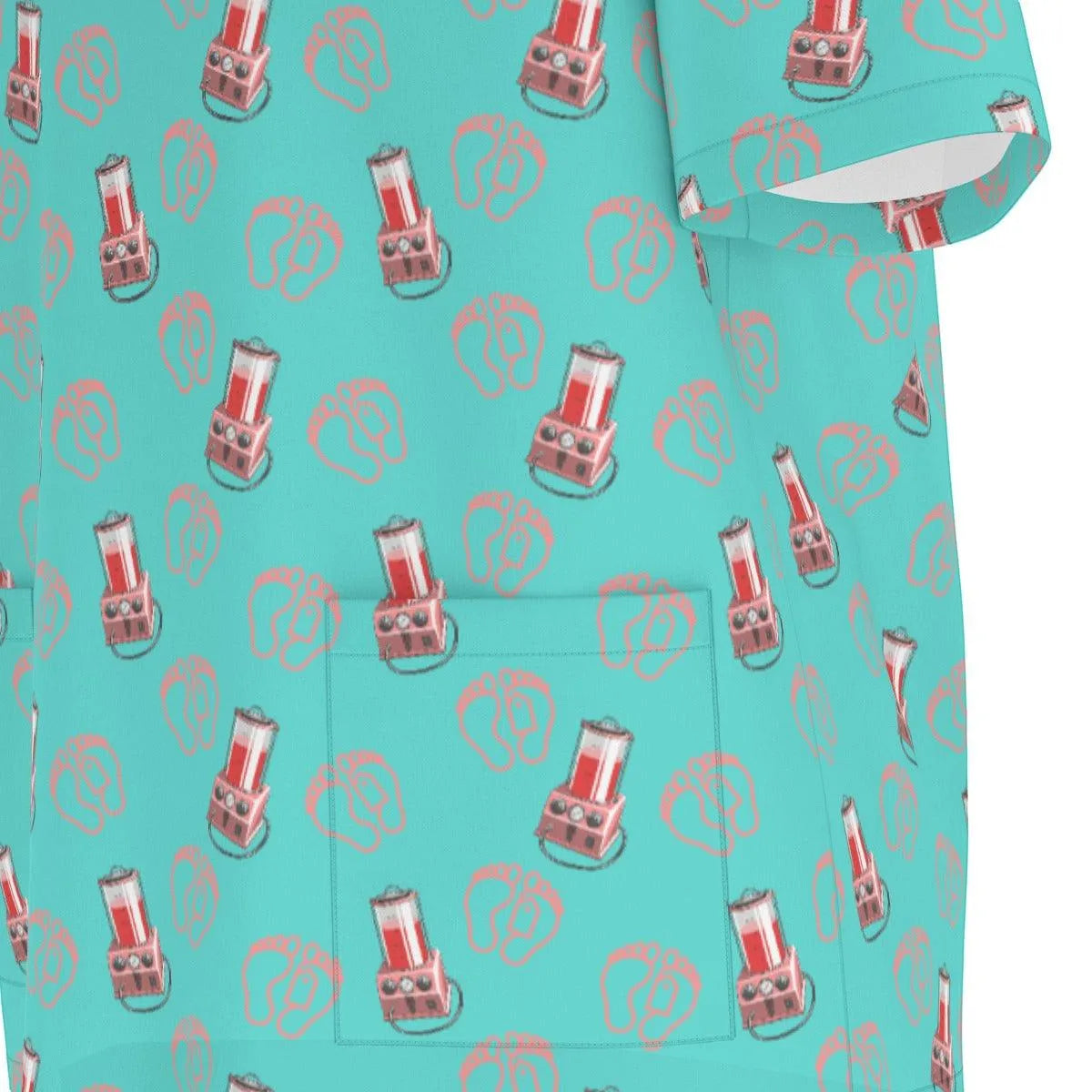 Porti-Girl Embalmer's Scrubs - Dignity Turquoise - embalmer, embalming machine, funeral director, mortician, mortuary science, Unisex scrubs
