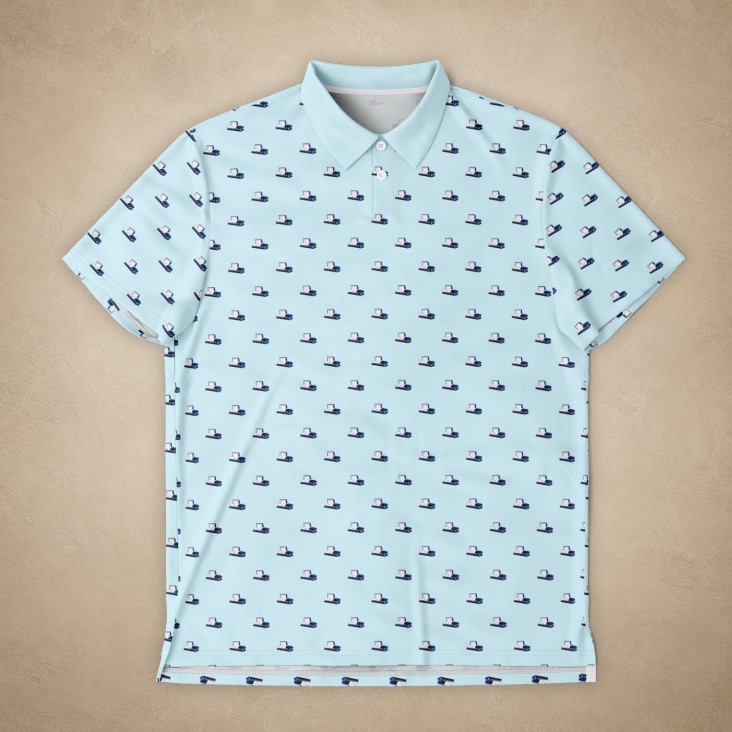 Dark Blue Casket on Sky Blue