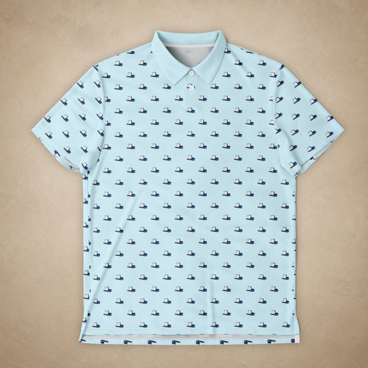 Dark Blue Casket on Sky Blue