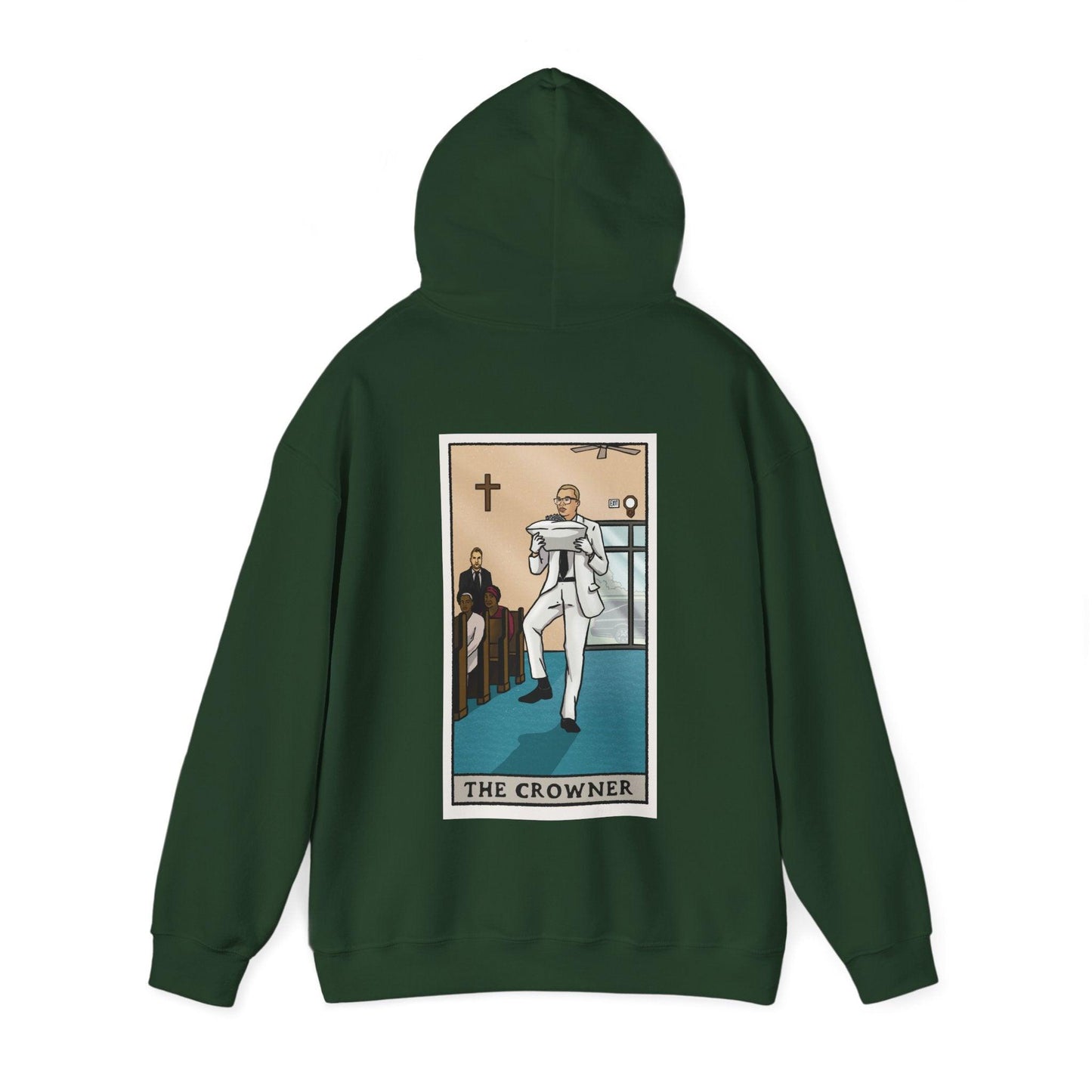 The Crowner Tarot Card - Hoodie - church, embalmer, funeral director, goth, mortician, mortuary science, tarot, undertaker Hoodie