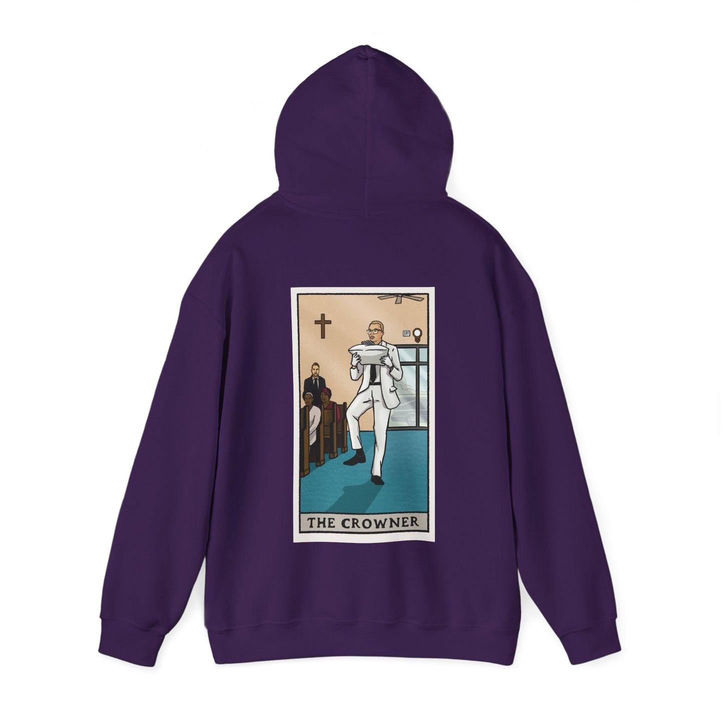 The Crowner Tarot Card - Hoodie - church, embalmer, funeral director, goth, mortician, mortuary science, tarot, undertaker Hoodie