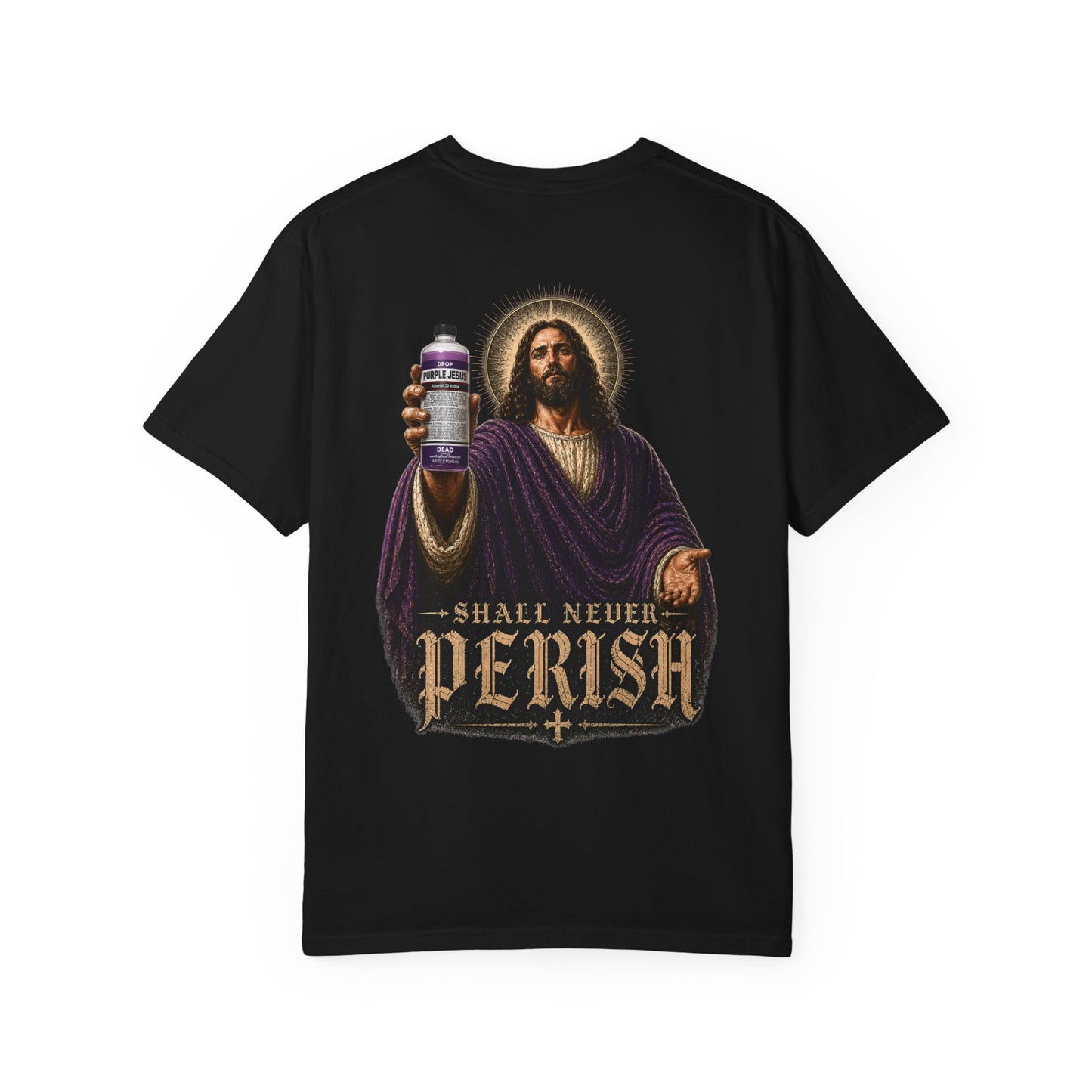 Shall Never Perish (Purple Jesus) - Tee