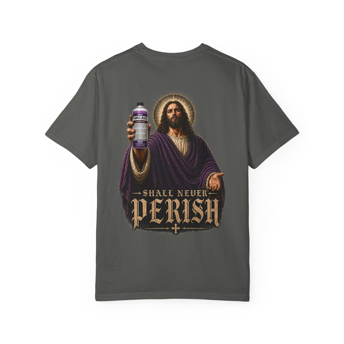 Shall Never Perish (Purple Jesus) - Tee
