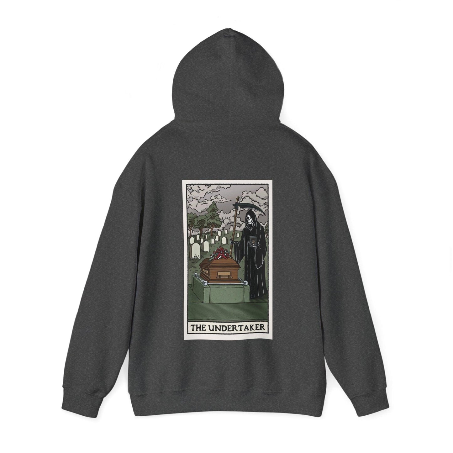 The Undertaker Tarot Card - Hoodie - casket, cemetery, coffin, embalmer, funeral director, goth, grim reaper, mortician, mortuary science, undertaker Hoodie