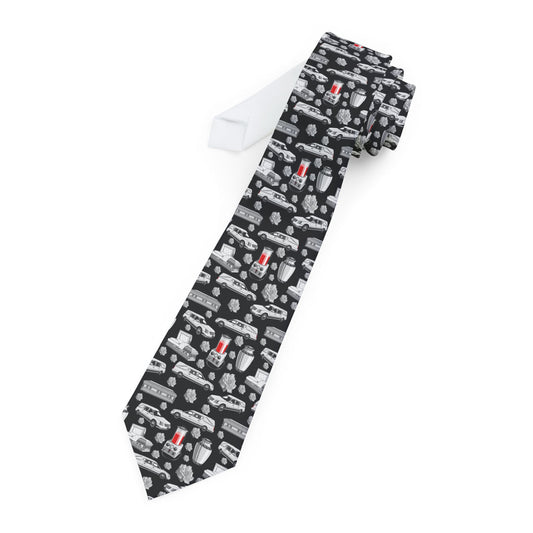 FUNeral Whiteout on Black - Necktie