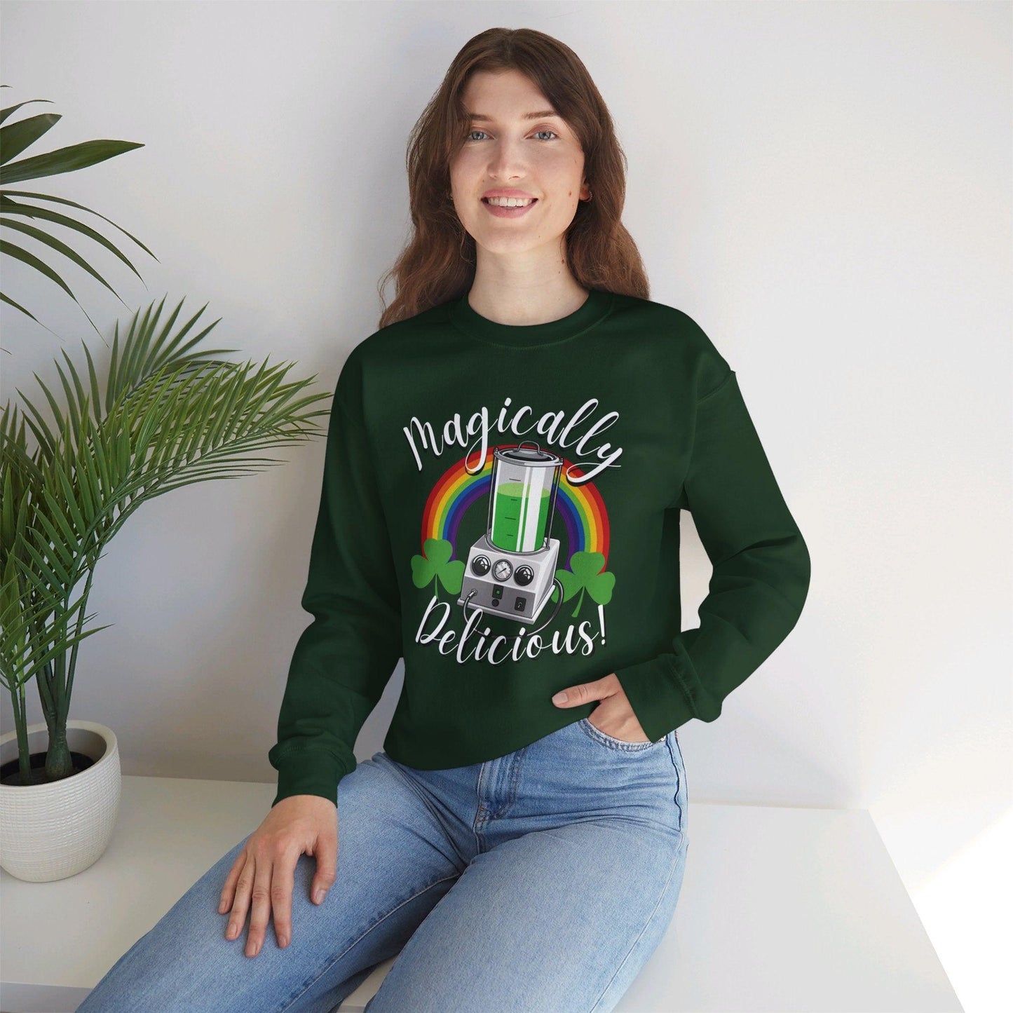 Magically Delicious - Sweatshirt - embalmer, Embalming Machine, funeral director, mortician, St. Patrick's Day, St. Patty's Day, Unisex Sweatshirt